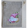 Geschenk Jute Beutel Wichtel pink 7