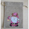 Geschenk Jute Beutel Wichtel pink 8