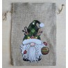 Geschenk Jute Beutel Wichtel grün 2