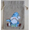 Geschenk Jute Beutel Wichtel türkis 5