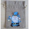 Geschenk Jute Beutel Wichtel türkis 6