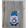 Geschenk Jute Beutel Wichtel türkis 8