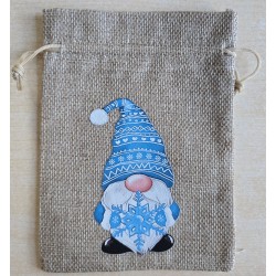 Geschenk Jute Beutel Wichtel türkis 9