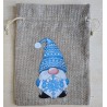 Geschenk Jute Beutel Wichtel türkis 9