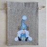 Geschenk Jute Beutel Wichtel türkis 11