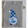 Geschenk Jute Beutel Wichtel türkis 12