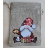 Geschenk Jute Beutel Wichtel rot 3