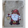 Geschenk Jute Beutel Wichtel rot 4