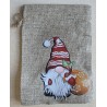 Geschenk Jute Beutel Wichtel rot 5