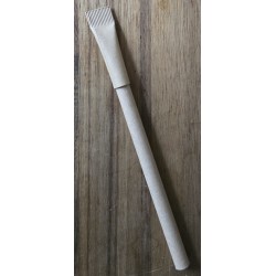 Papp-Kugelschreiber mit Deckel beige