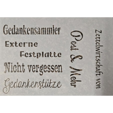 Schablone Gedankensammler