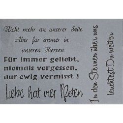 Schablone Nicht mehr an unserer Seite.....
