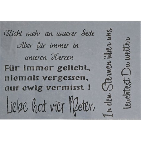 Schablone Nicht mehr an unserer Seite.....