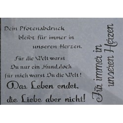 Schablone Dein Pfotenabdruck...