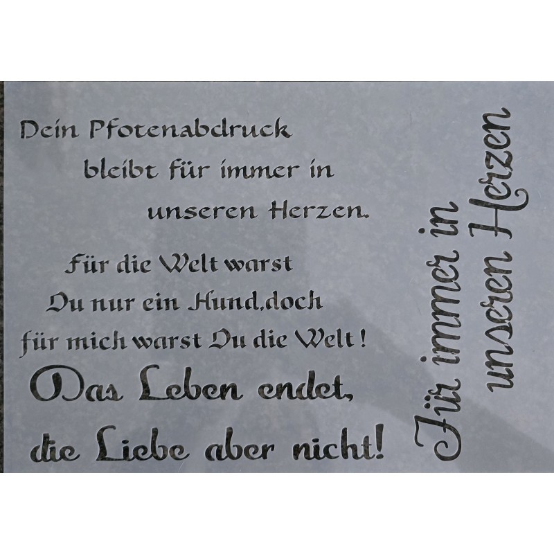 Schablone Dein Pfotenabdruck...