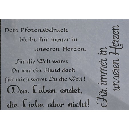 Schablone Dein Pfotenabdruck...