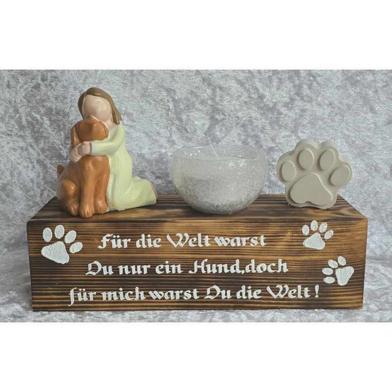 Hunde Gedenkstätte " Für die Welt ... " geflammt