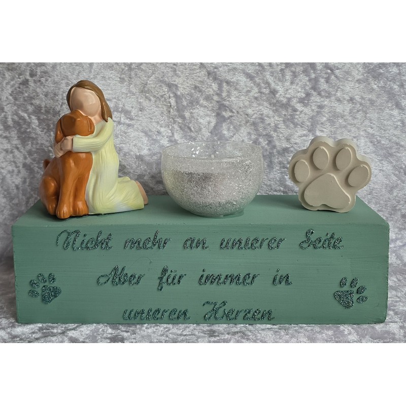 Hunde Gedenkstätte " Nicht mehr an unserer Seite ... " seegrün