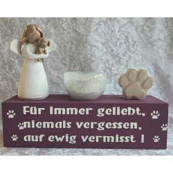 Hunde Gedenkstätte " Für immer ... " pflaume