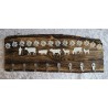Schlüsselgarderobe geflammt Edelweiss/Tiere