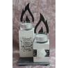Teelicht mit Flamme 2er Set "Träume nicht...." schwarz/weiss