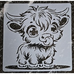 Schablone Junges Hochlandrind