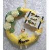 Tür/Wanddeko Ring Fee "Home Sweet Home" gelb