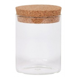 Glas mit Korkdeckel
