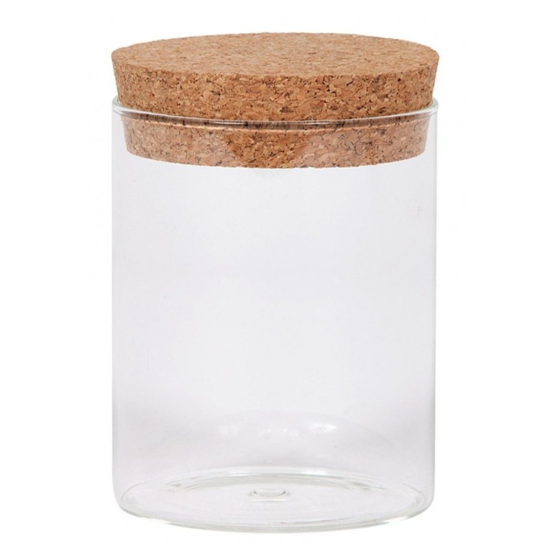 Glas mit Korkdeckel