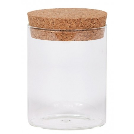 Glas mit Korkdeckel