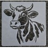 Schablone Kuh Kopf