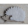 Holz Igel flach creme