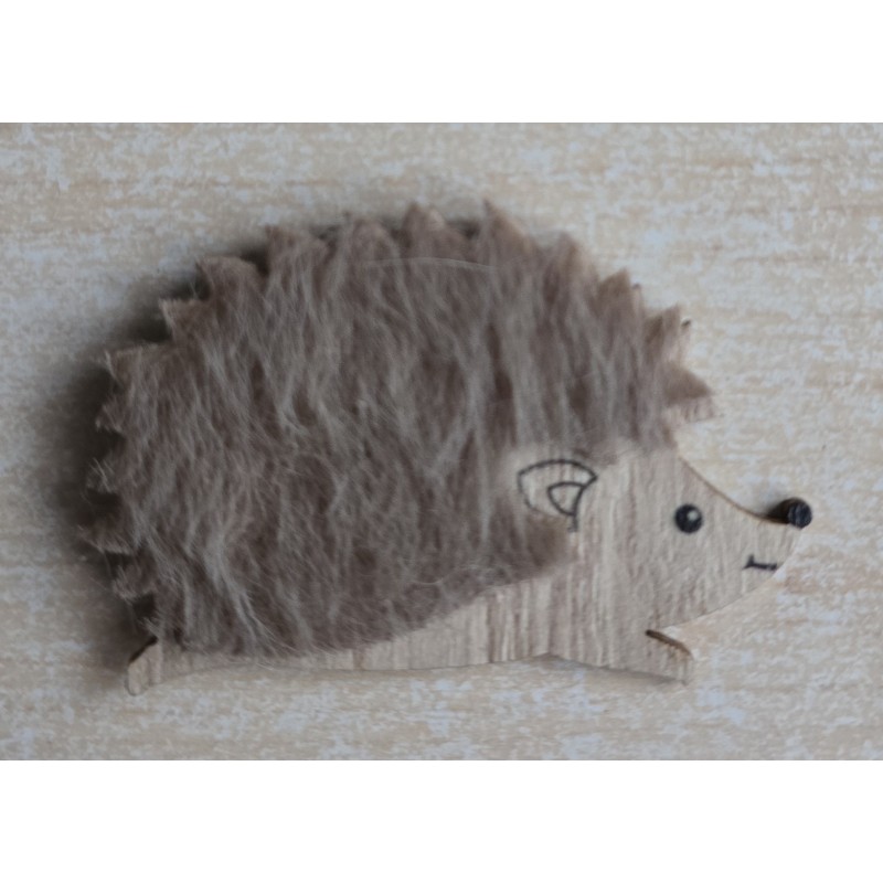 Holz Igel flach hellbraun