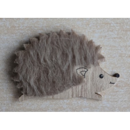 Holz Igel flach hellbraun