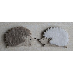Holz Igel flach hellbraun