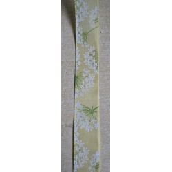 Dekoband Blumen gelb/weiss/grün