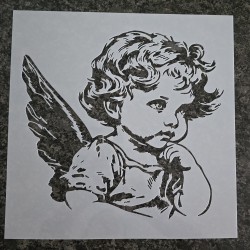 Schablone Engel Kind Kopf