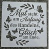 Schablone " Mut steht an Anfang ....)