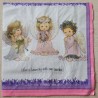 Serviette Drei Engel Mädchen mit Blumen