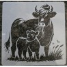 Schablone Kuh mit Kalb