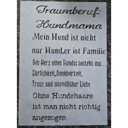 Schablone " Traumberuf: Hundemama..."