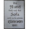 Schablone " Der Hund darf auf das Sofa ..."