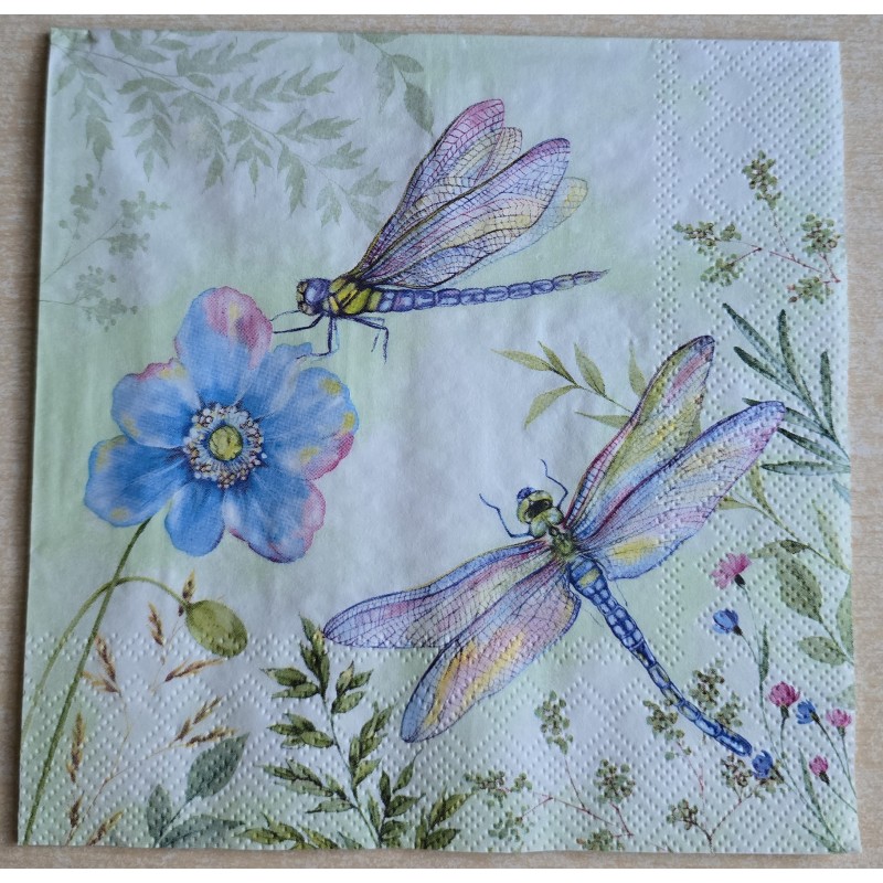 Serviette Zwei Libellen