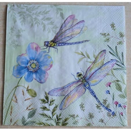 Serviette Zwei Libellen