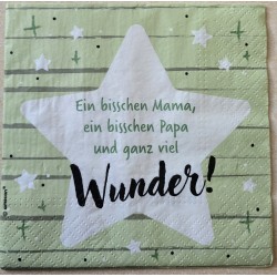 Serviette Stern/Ein bisschen Mama.... /salbeigrün
