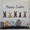 Serviette Happy Easter/Kaninchen/Eier/braun