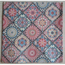 Serviette Ornamente/rosa/lachs/rot