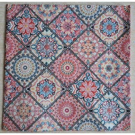 Serviette Ornamente/rosa/lachs/rot