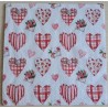 Serviette Kleine Herzen/rot