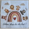 Serviette Wild Life/Regenbogen/Schön dass Du da bist